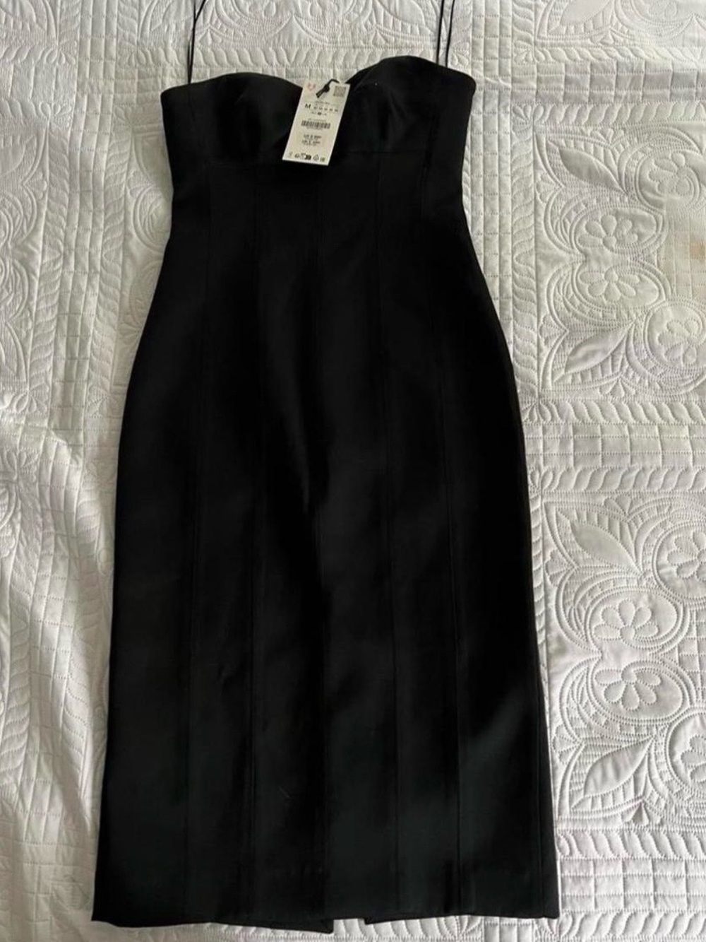 Zara Black Strapless Corset-Style Dress - Picture 6 of 6